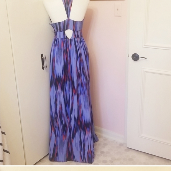 PARKER silk watercolor lines maxi dress - Picture 3 of 8